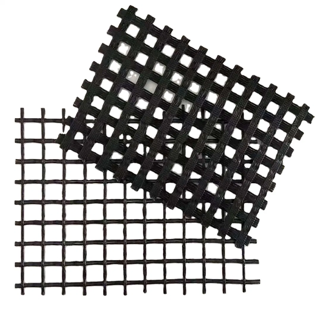 125 Kn/M Geo Fiber Glass Grid for Old Asphalt Concrete Pavement