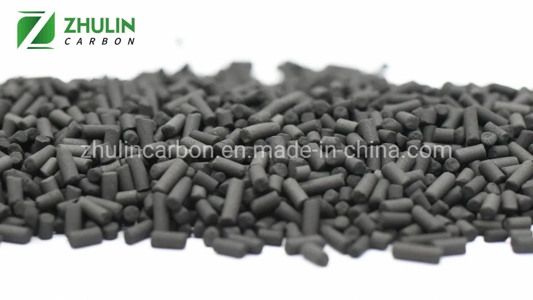 4mm Coconut Coal Based Special Columnar Extruded Pellet Column / Granular Activated Carbon Made by Coal Impregnated with KOH, Ki, Naoh, Copper, ASTM Standard