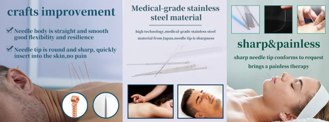 Disposable Spring Handle Acupuncture Needle with Guide Tube for Beginners