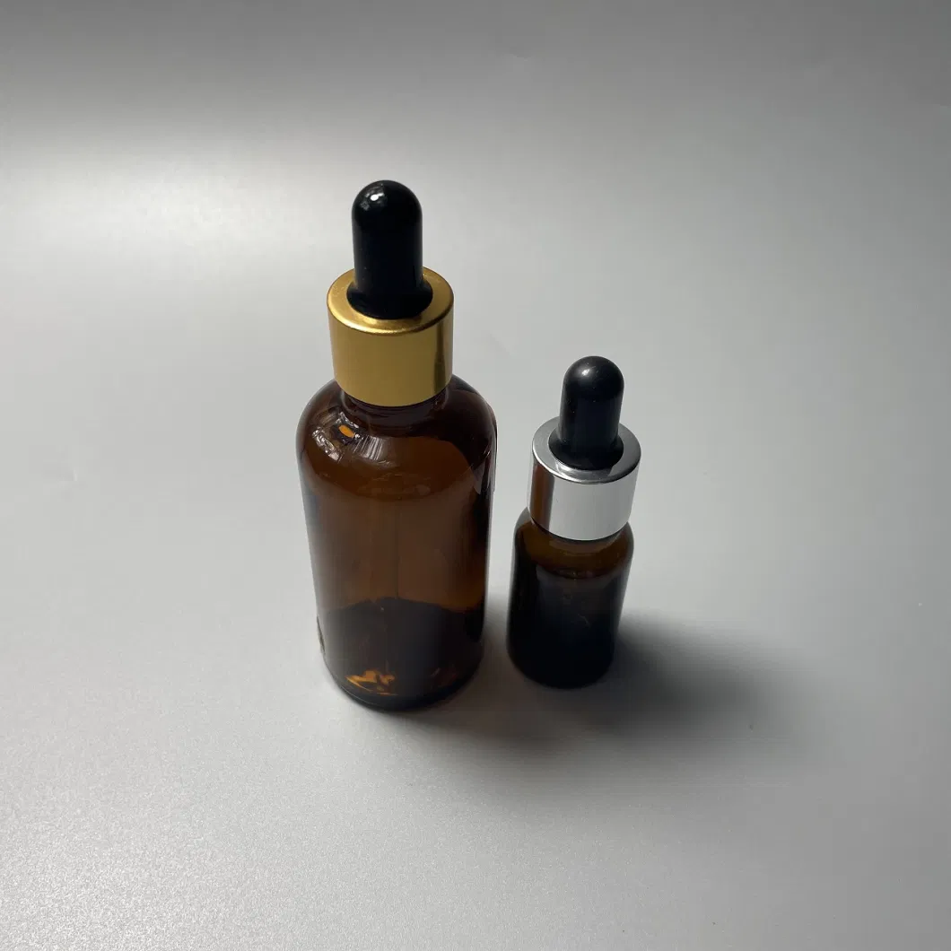 Custom Service 10ml 20ml 30ml 50ml Glass Essential Bottles Glass Dopper Bottle with Black Cap