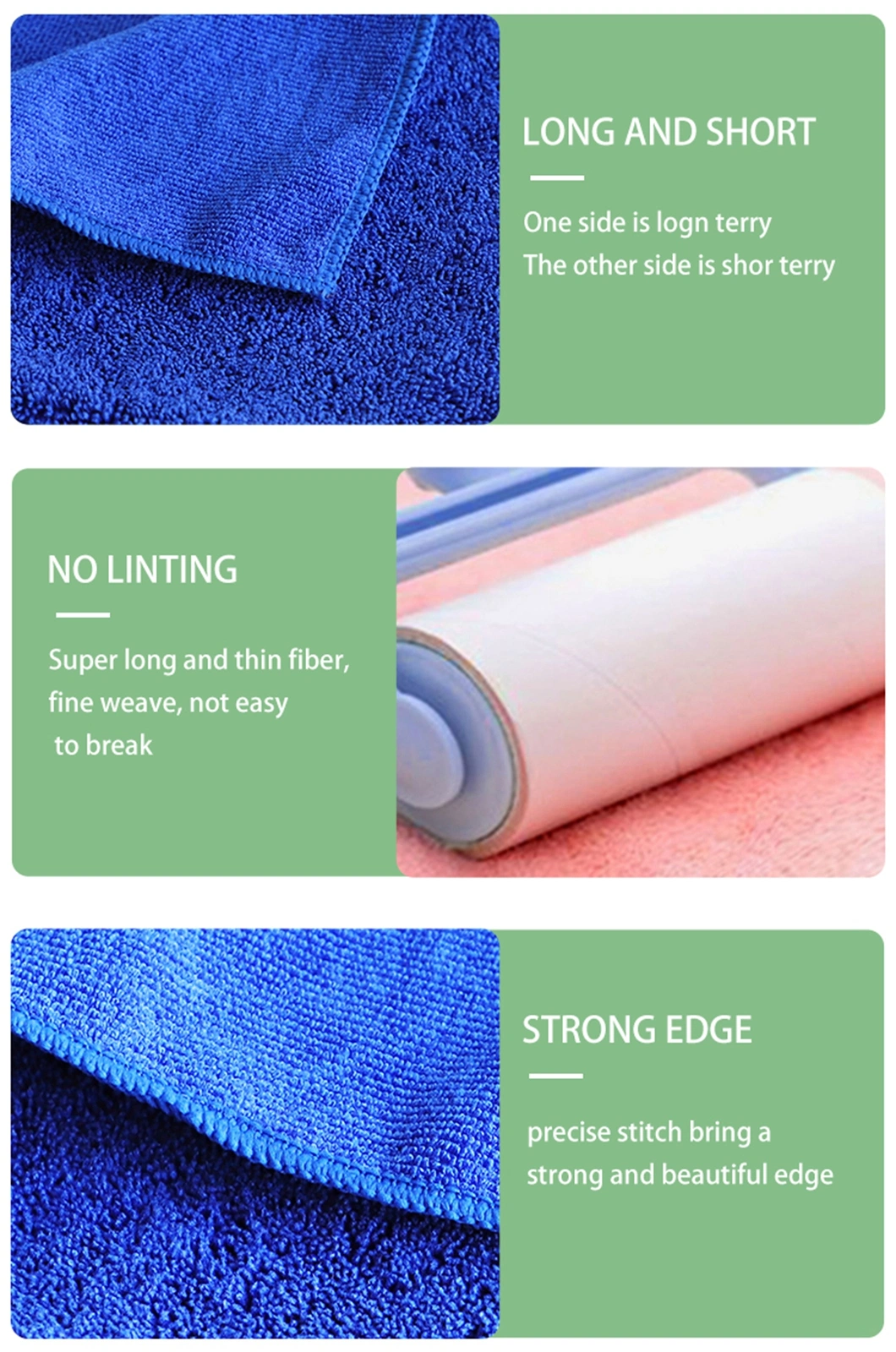 80 Polyester 20 Polyamide Microfibre Car Wash Towel Dish Kitchen Cleaning Cloth Microfiber Towel