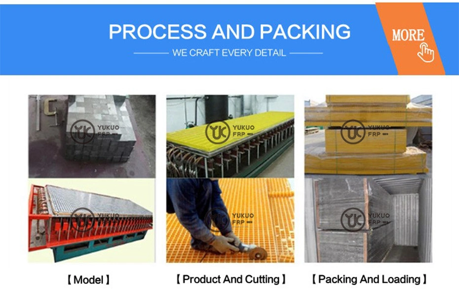 Factory Supply Antislip FRP Gratings/FRP Platform/Fiberglass Products for Marine Industry