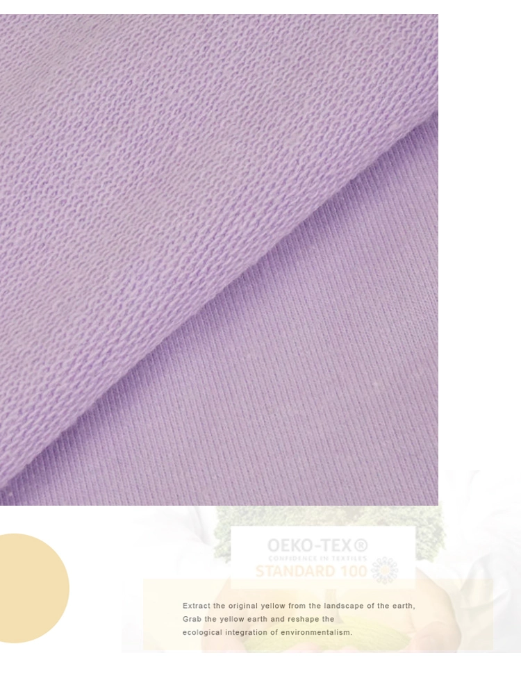 Stretch 320GSM Polyester Cotton Knitted T/C French Terry Fabric for Garment Hoodies