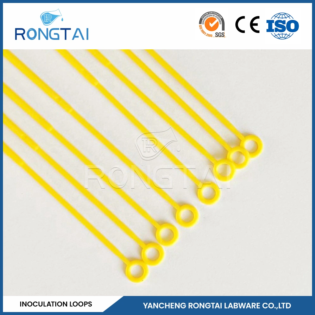 Rongtai Laboratory Testing Plastics Manufacturers as Inoculating Needle Used in Laboratory China 1UL 10UL 10UL+1UL Lab Disposable Plastic Inoculation Loops