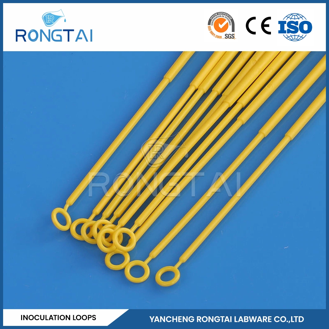 Rongtai Laboratory Testing Plastics Manufacturers as Inoculating Needle Used in Laboratory China 1UL 10UL 10UL+1UL Lab Disposable Plastic Inoculation Loops