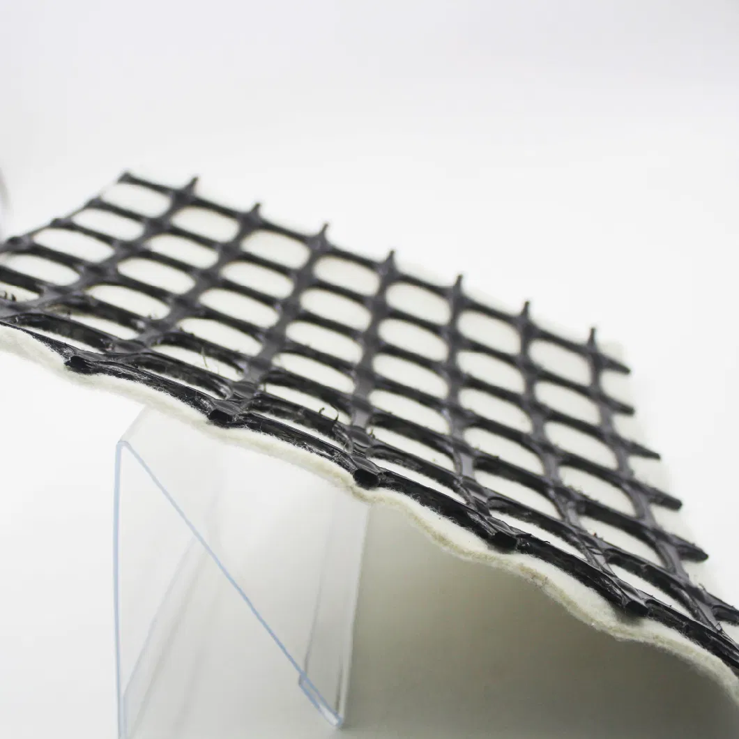 PP Biaxial Geogrid Composite with Nonwoven Geotextile for Road Construction