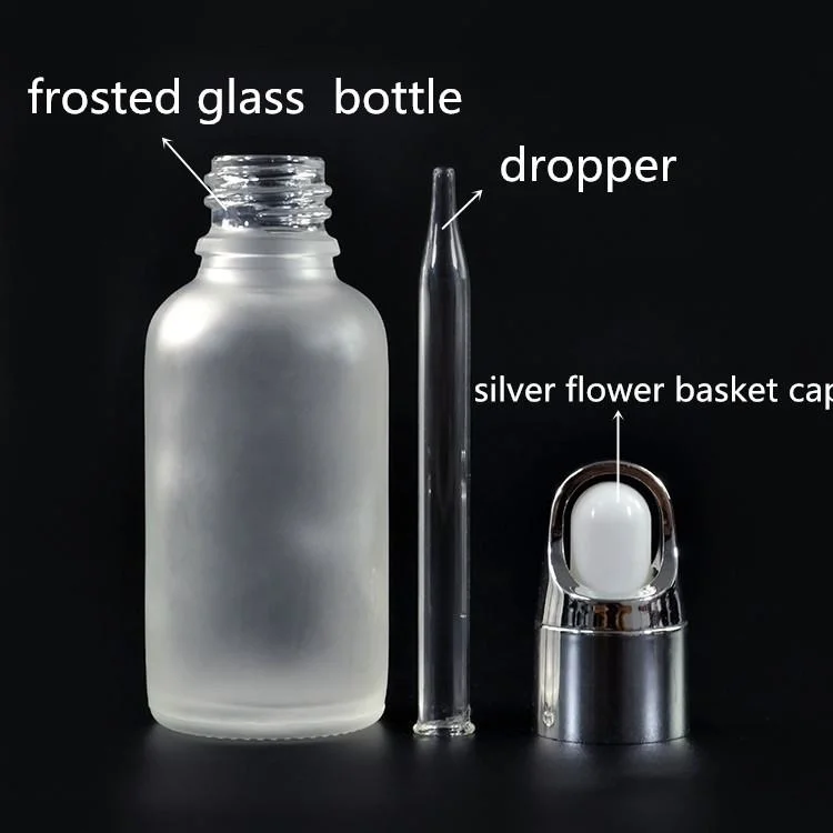 Customize Frosted Essential Oil Glass Dropper Bottle with Dopper