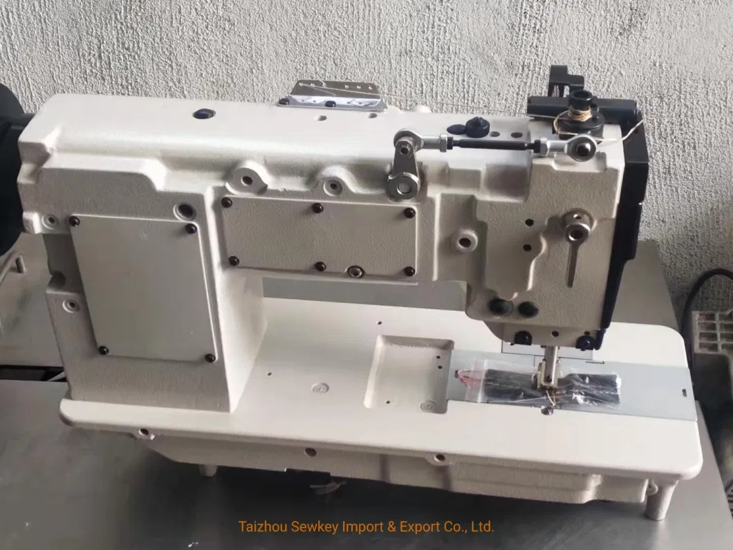 Sk 20528m Direct-Drive Double Needle Lockstitch Industrial Sewing Machine (Needle Bar Separation, Medium Hook)