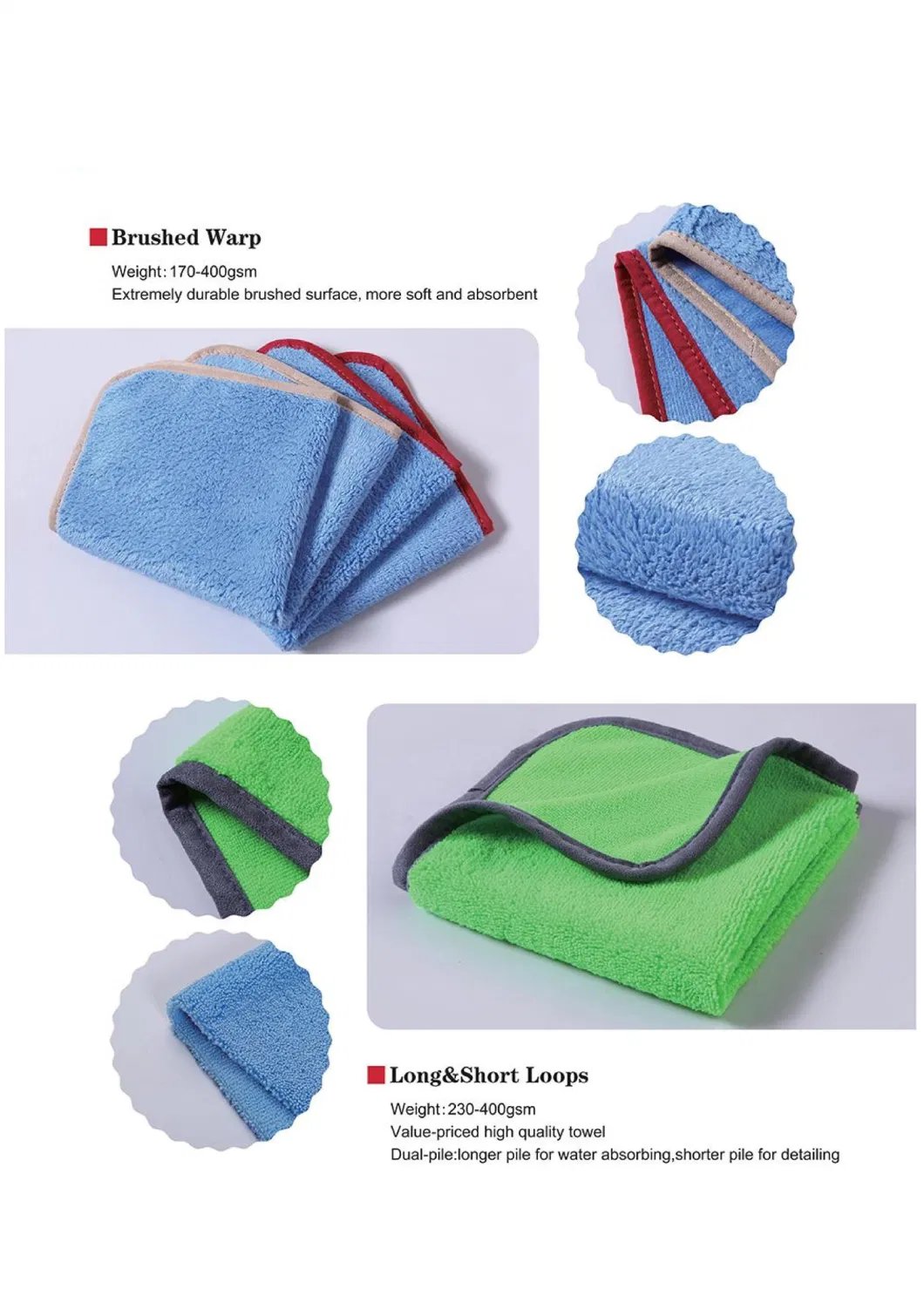 Warp Knitted Microfiber Hair Cap and Towel