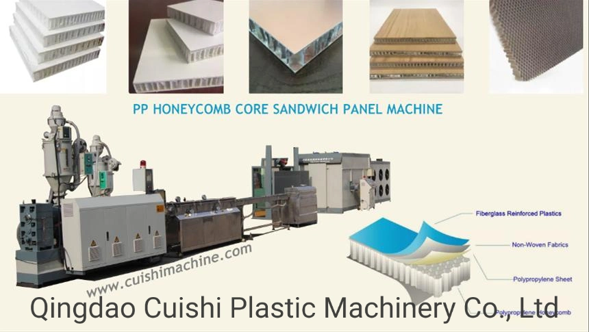 Scaffolding Board Reinforced Glass Fiber Thermoplastic Skin Anti-Skid PP Honeycomb Sandwich Panel Plastic Extrusion Machine