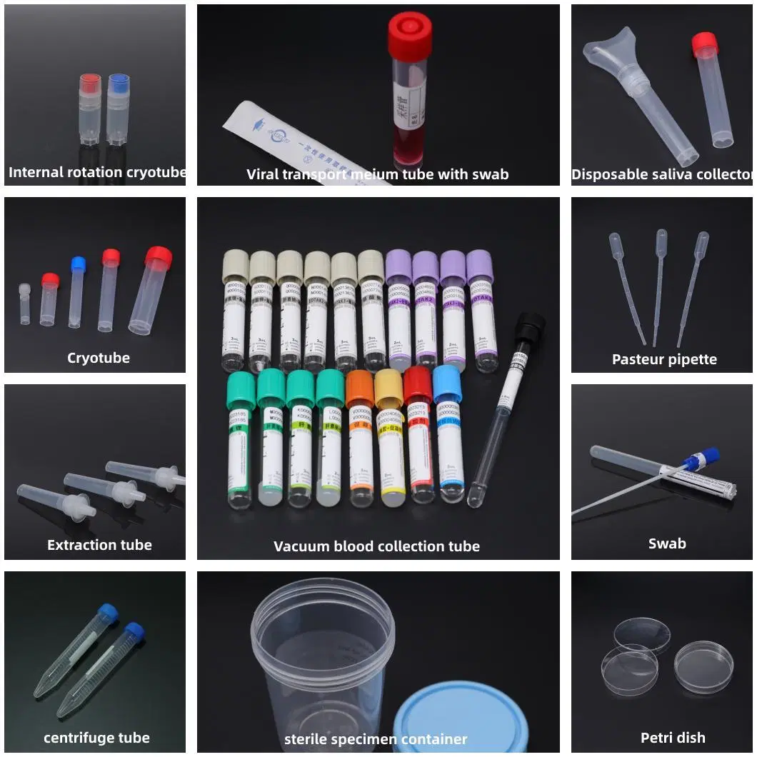 CE, ISO13485, GMP Disposables 1-10ml Catheter Surgical Suture Needle EDTA Vacuum Blood Vessel