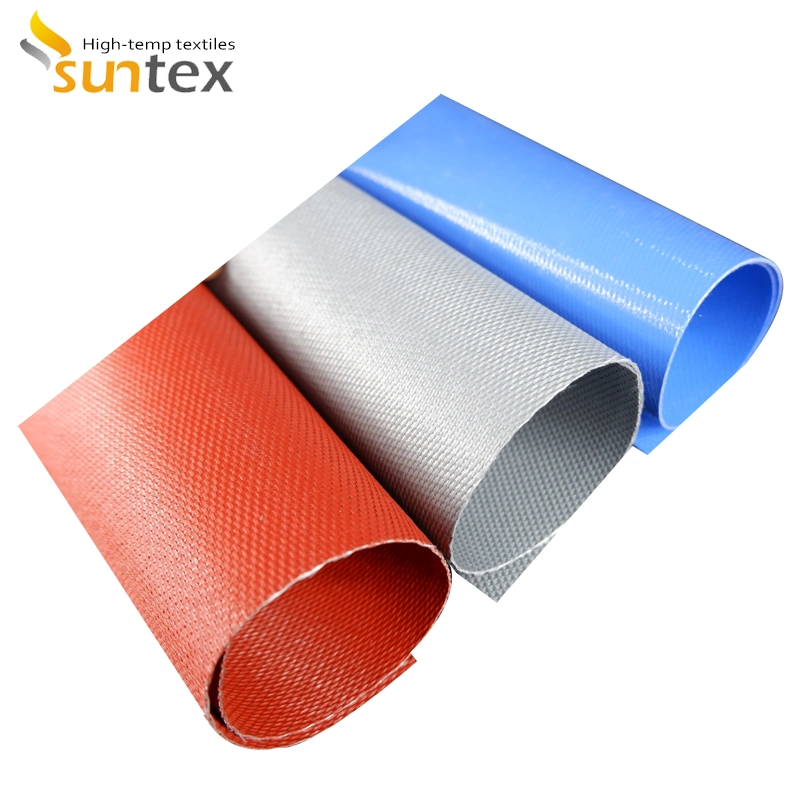 0.4mm Silicone Coated Fiberglass Insulation Fireproof Material Fabric Cloth