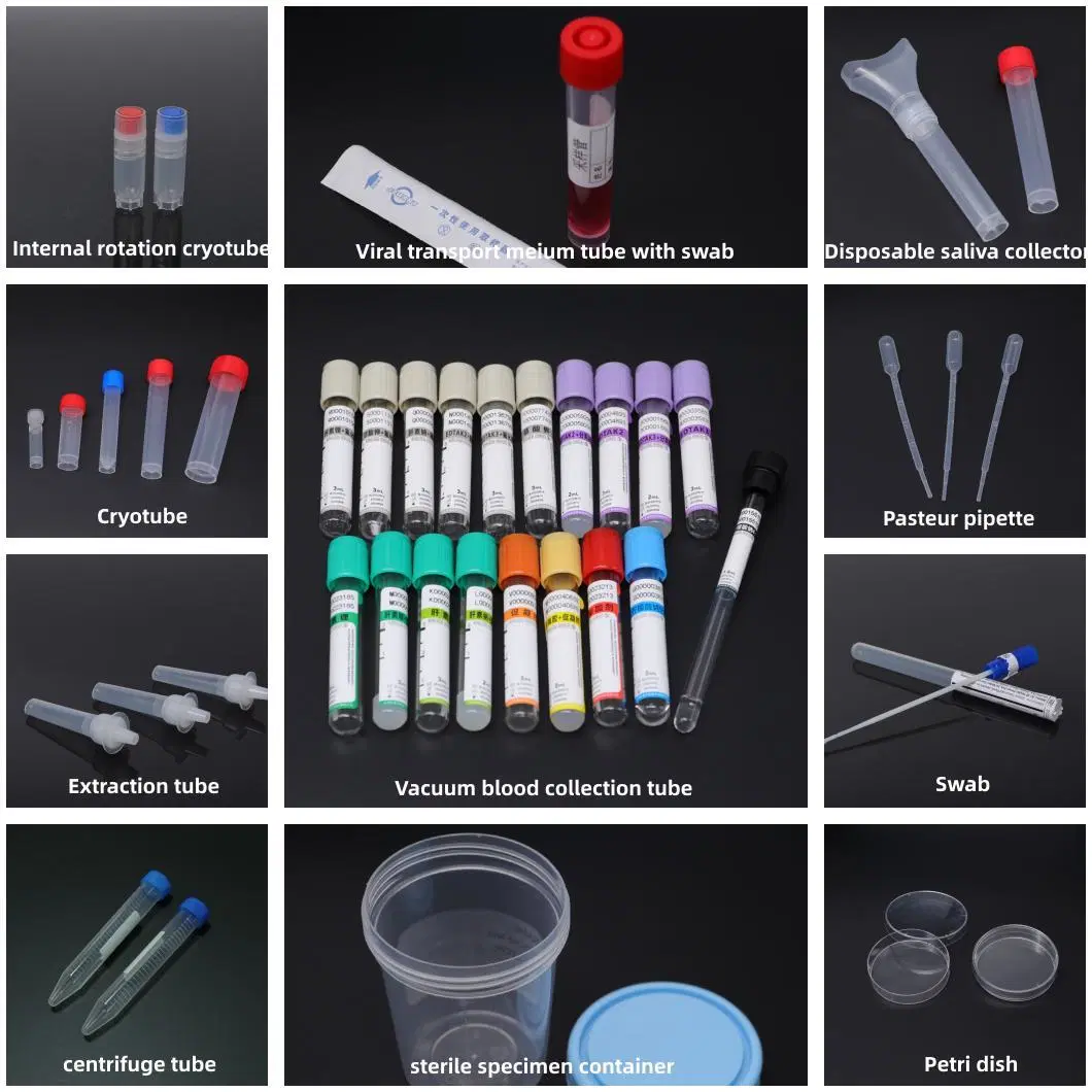 Disposables Pet/Glass 1-10ml Medical Instrument Equipment Collection Needle Biotin Vacuum Blood Vessel