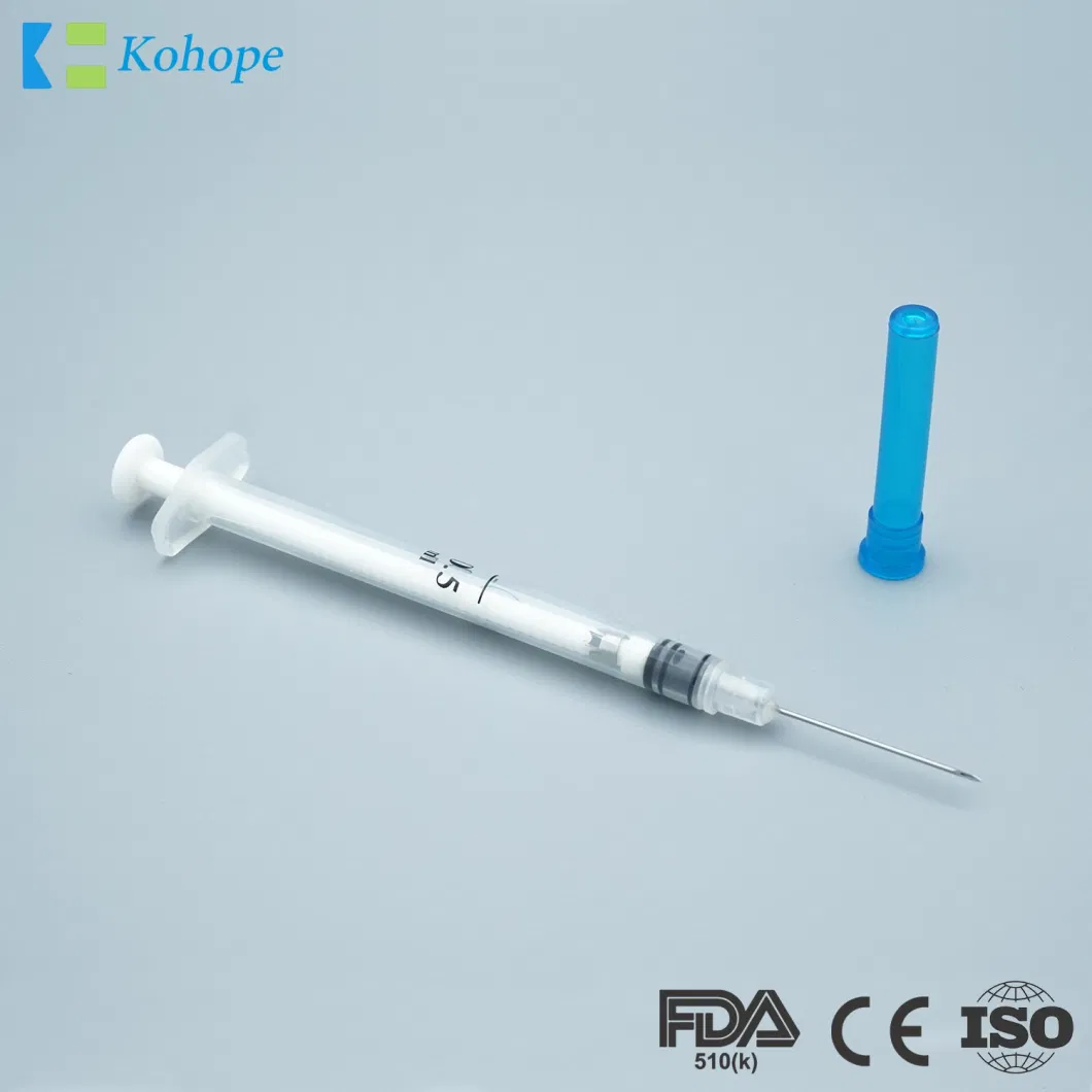 Good Service Plastic Auto-Destruct OEM/ODM 0.1ml/0.5ml/1ml/3ml/5ml/10ml China Safety Hypodermic Needle