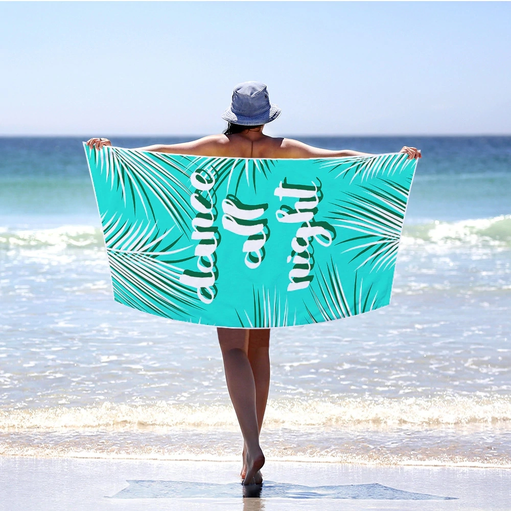 80X160cm Polyester Custom Wholesale Digital Sublimated Printed Logo Striped Sand Free Quick Dry Swimming Pool Cabana Stripe Microfibre Beach Towel