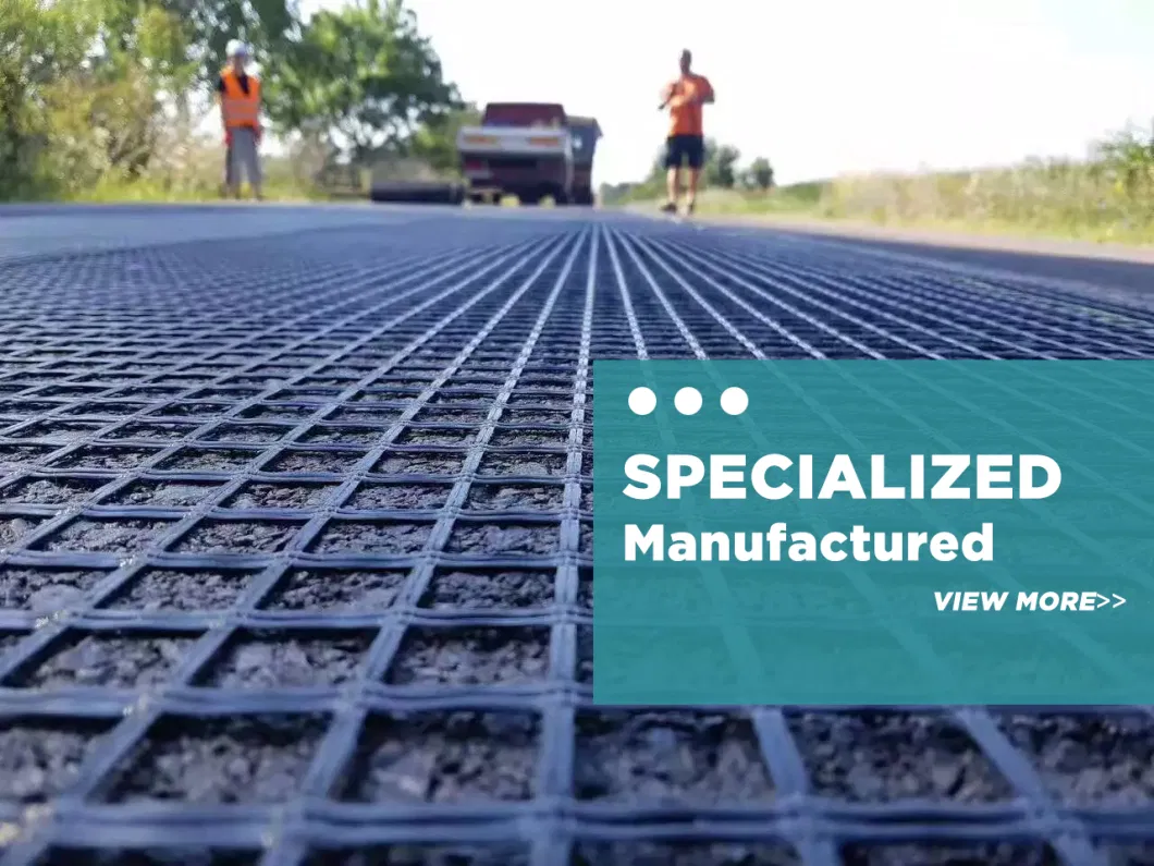 Road Construction Material Biaxial Polyester Geogrid Supplier in China