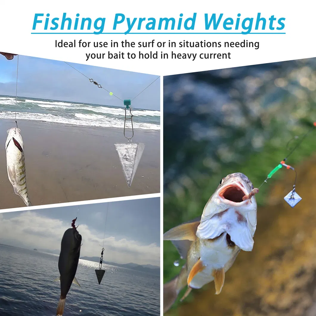 Ocean Saltwater Gear Tackle Pyramid Fishing Equipment Accessories Triangular Weights Sinkers