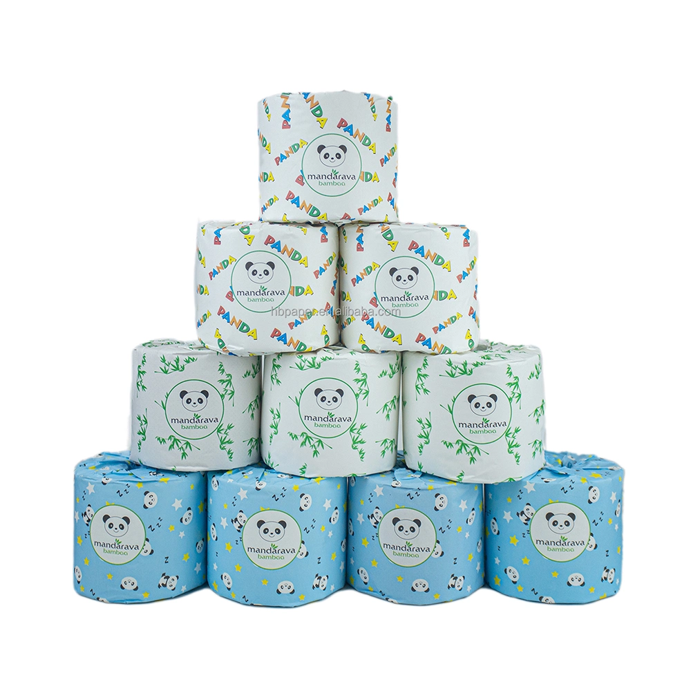 Virgin Wood Pulp Custom Print Tissue Roll High Quality Toilet Tissue Sanitary Paper