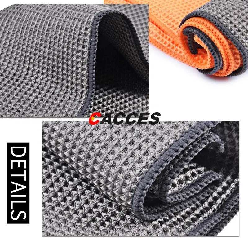 Microfibre Car Cloth Towel Waffle Kitchen Towel Microfibre Wash Towel Cloth for Car, Bike, Motorcycle, Household Glass, Kitchen, Dog Pet Wash Cleaning,Detailing