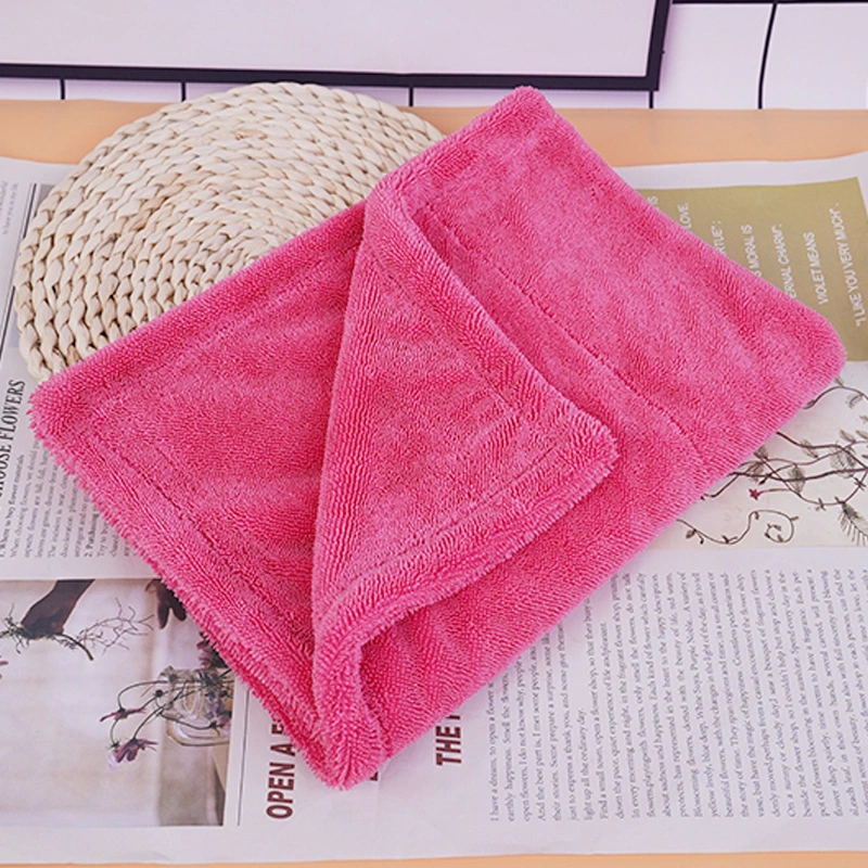 1200GSM 40*40cm Microfiber Cleaning Product Twisted Braids Car Washing Towel