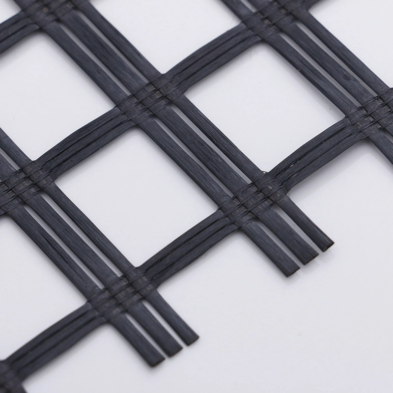 Self-Adhesive Asphalt Coated Biaxial Fiberglass Geogrid Used for Road Project