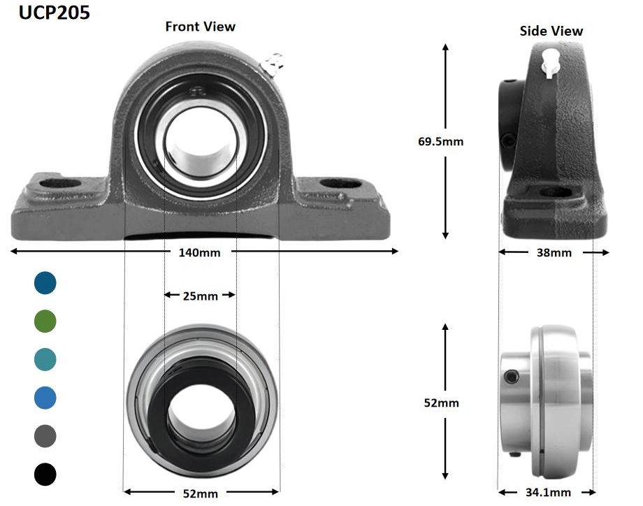 China Original Manufacturer of UCP205 Pillow Block Bearing/Mounted Bearing Housing/1688 Bearing for Agriculture/Shaft/Machine