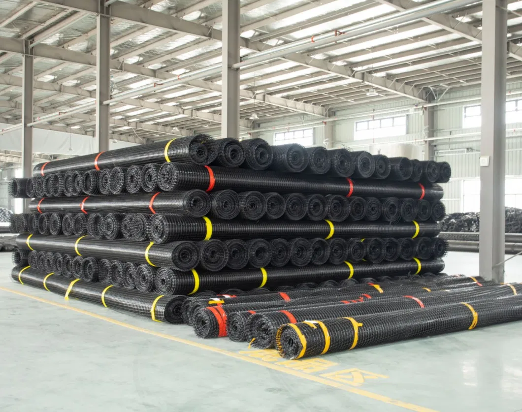 Black Asphalt Road Biaxial Plastic Geogrid for High-Quality Reinforcement Earthwork with MSDS