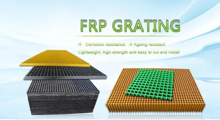 Corrosion Resistant FRP Grille for Solar Roof Walkway, Fiberglass FRP GRP Molded Grating