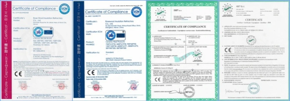 500&plusmn; 15 Kg/M&sup3; 1.5-6mm Thermal Insulation Material Ceramic Fiber Gasket Ceramic Fiber Cloth for Industrial Kilns