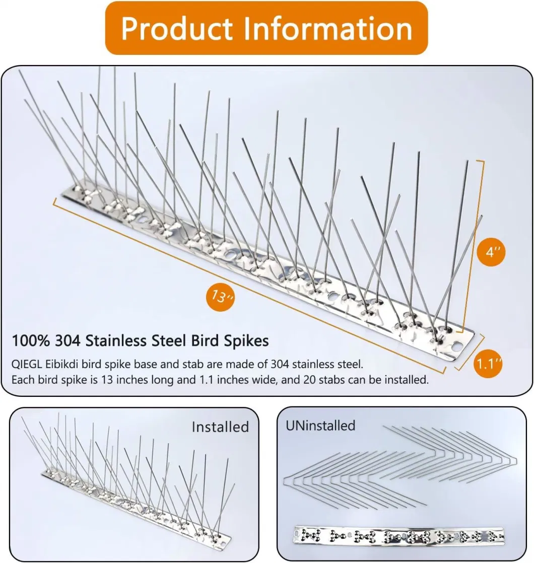 Small Plastic Bird Defender Scare Birds Keep Birds Away Spike Device for Garden Yard