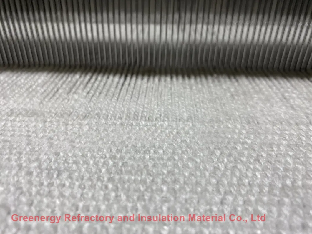 Greenergy 1260c 1430c High Temperature Ceramic Fiber Tape Rope Fiber Glass Cloth Reinforced with S. S. Wire Ceramic Fiber Cloth