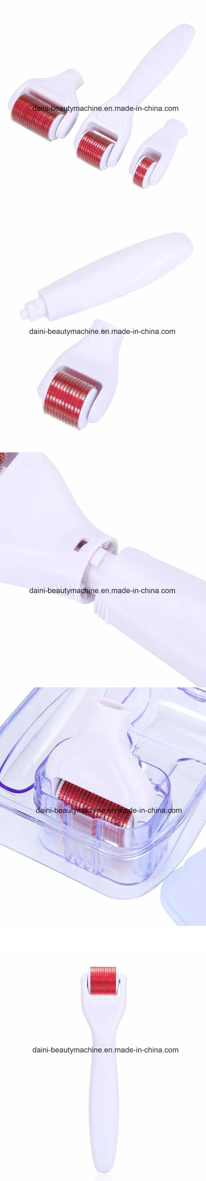 100% New Brand 4in1 0.5/1.0/1.5mm Titanium Derma Roller Micro Needle Therapy
