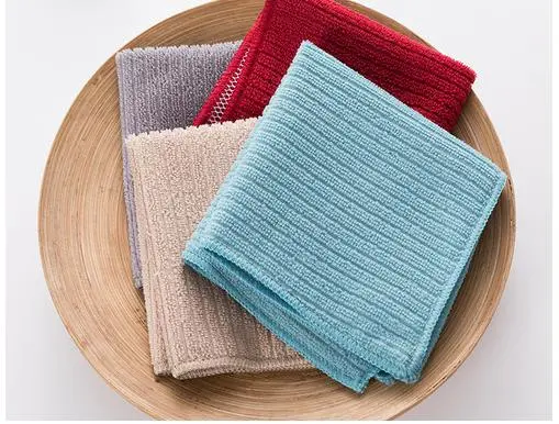 Double-Layer Mesh Dishcloth Kitchen Microfibre Dishcloth Foaming Non-Stick Grease Removing Stain Absorbent Cleaning Cloth