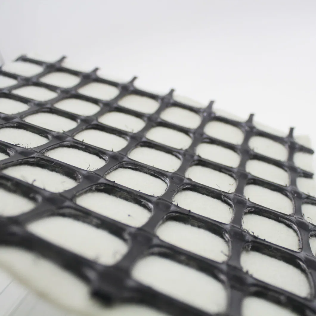 PP Biaxial Geogrid Composite with Nonwoven Geotextile for Road Construction