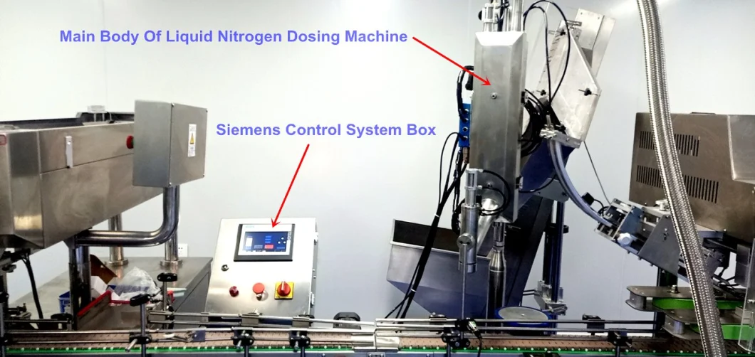 Touch Screen High Accuracy Can Injecting Drinking Liquid Nitrogen Dosing Device for Sale