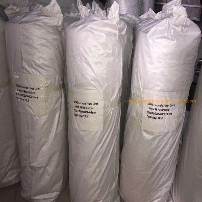 500-550kg/M3 1/8&prime;&prime; X 6&prime;&prime; X 100FT Al2O3+ Sio2 1260c 2300f Sealing Ceramic Fiber Cloth for Industrial Oven Thermal Insulation