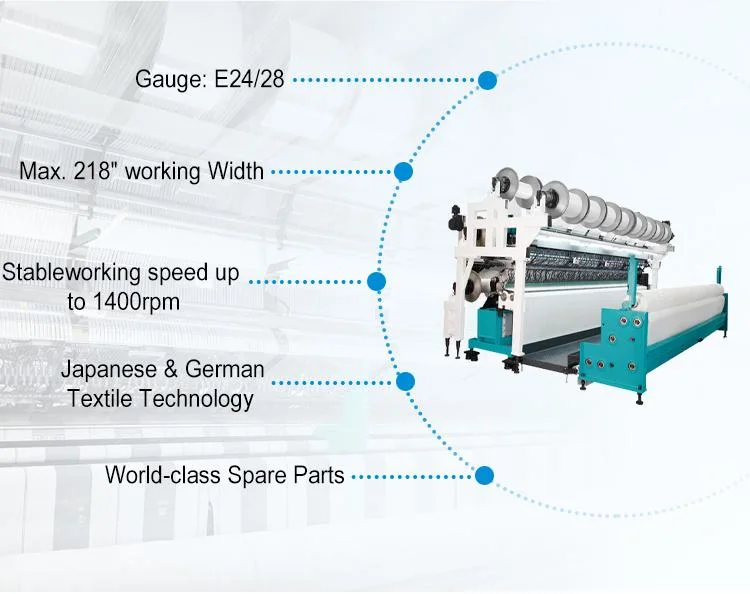 High Speed Terry Warp Knitting Machine for Microfiber Cleaning Terry Towel