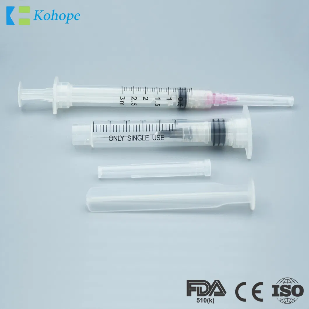 Good Service Plastic Auto-Destruct OEM/ODM 0.1ml/0.5ml/1ml/3ml/5ml/10ml China Safety Hypodermic Needle