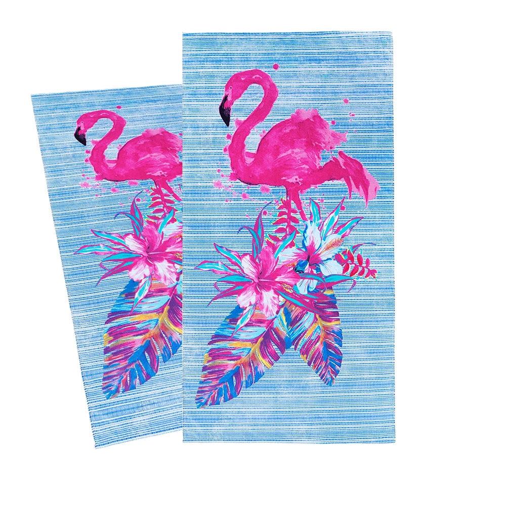 80X160cm Large Size Flamingo Model Printed 100%Polyester Double People Microfibre Beach Towel