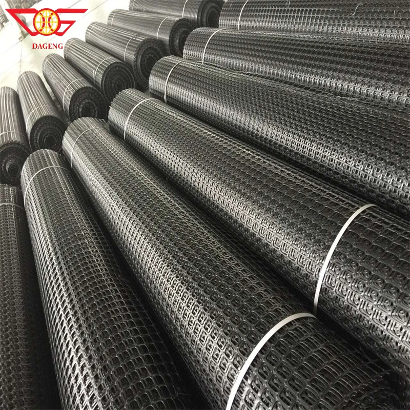 Factory Price Plastic Polypropylene PP Biaxial Grid Mesh Geogrids for Construction