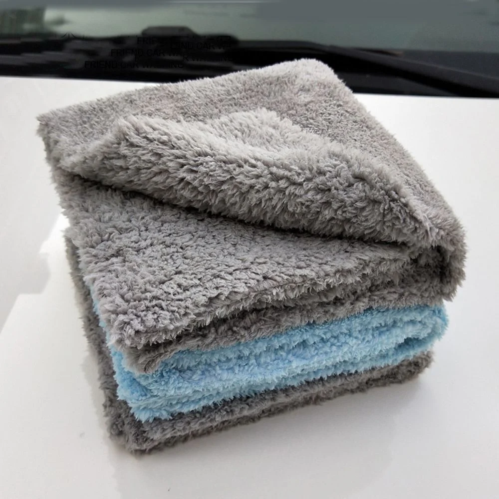 Best Car Drying Wash Detailing Buffing Polishing Towel with Plush Edgeless Microfiber Cloth, 450 GSM 16X16 in. Microfiber Towels for Cars Kitchen Floor Glass