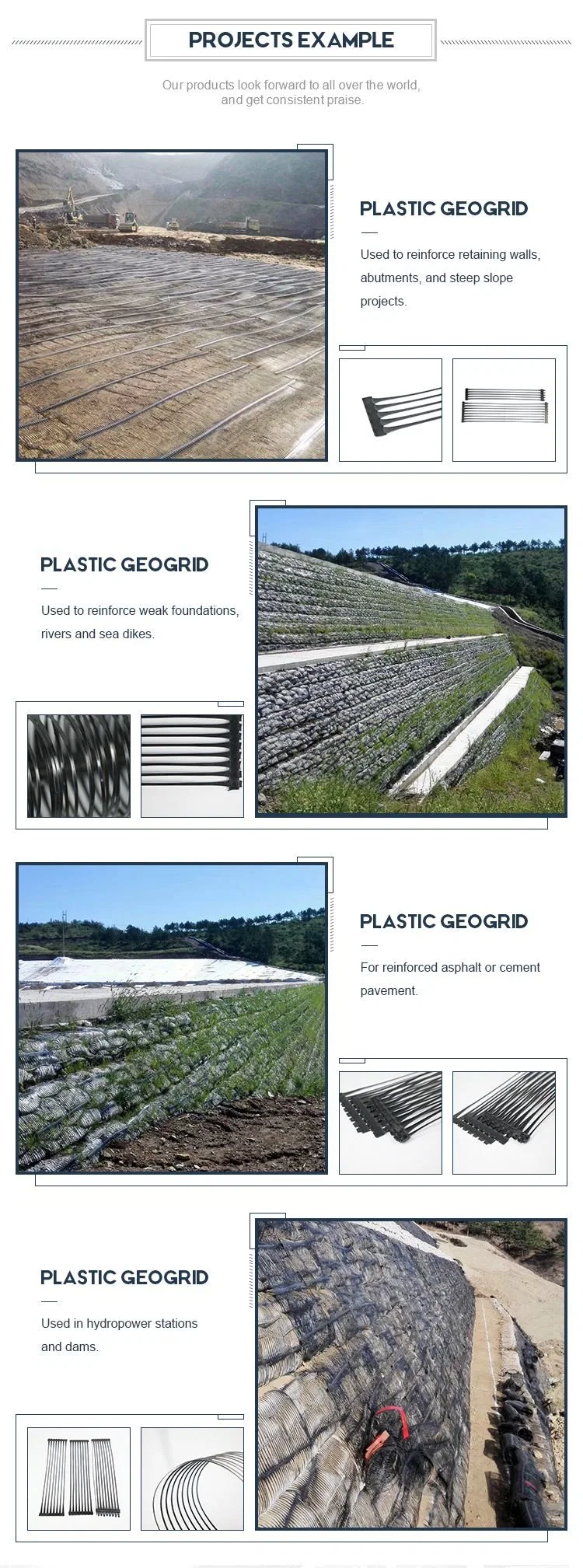 Uniaxial Geogrid, Geosynthetics Manufacturer