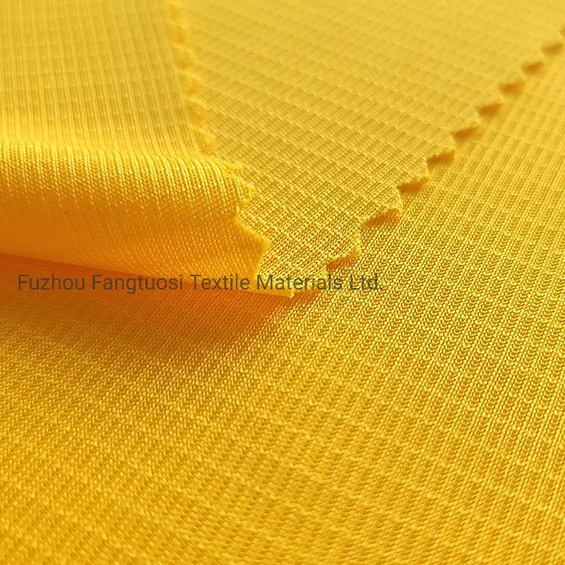 100% Polyester Grid Mesh Dry Fit Sport Knitted Fabric for Activewear