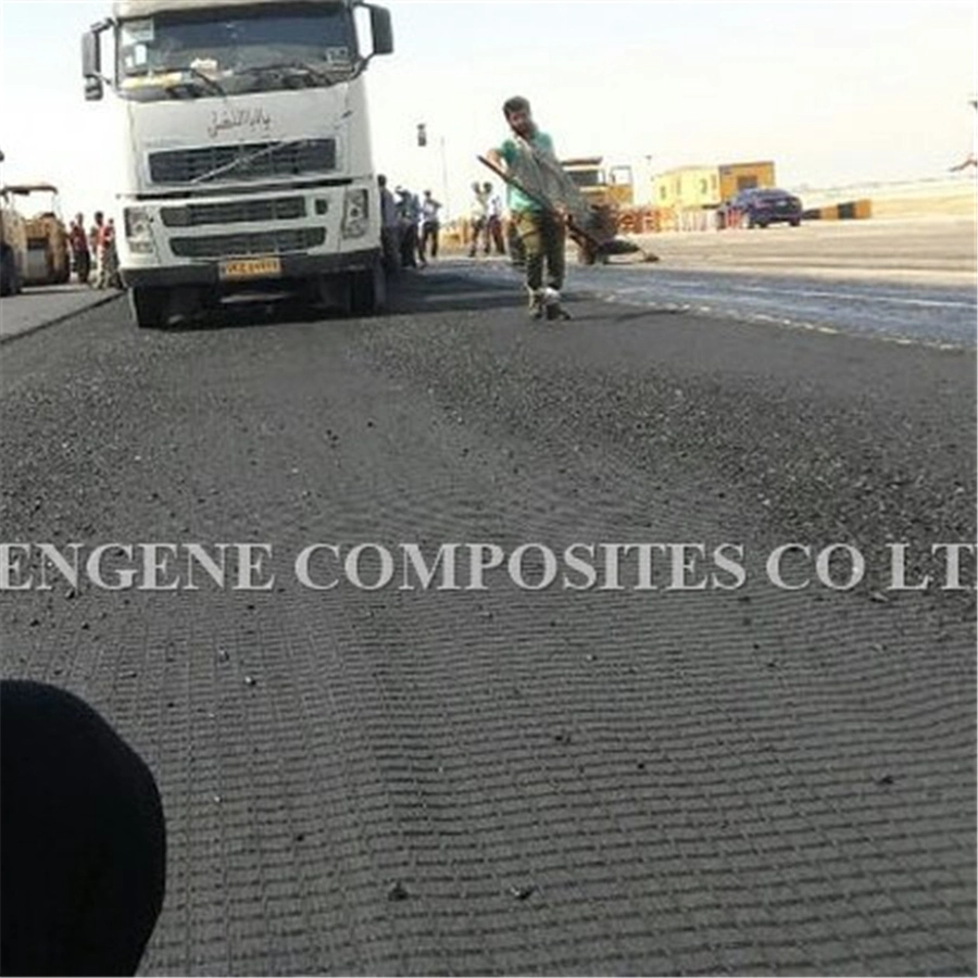 Fiberglass Combogeogrid Geocomposite Bitumen Coated for Asphalt Road Reinforcement