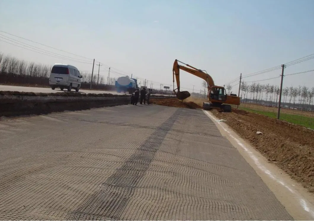 Fiberglass Geogrid for Strengthen Road Surface