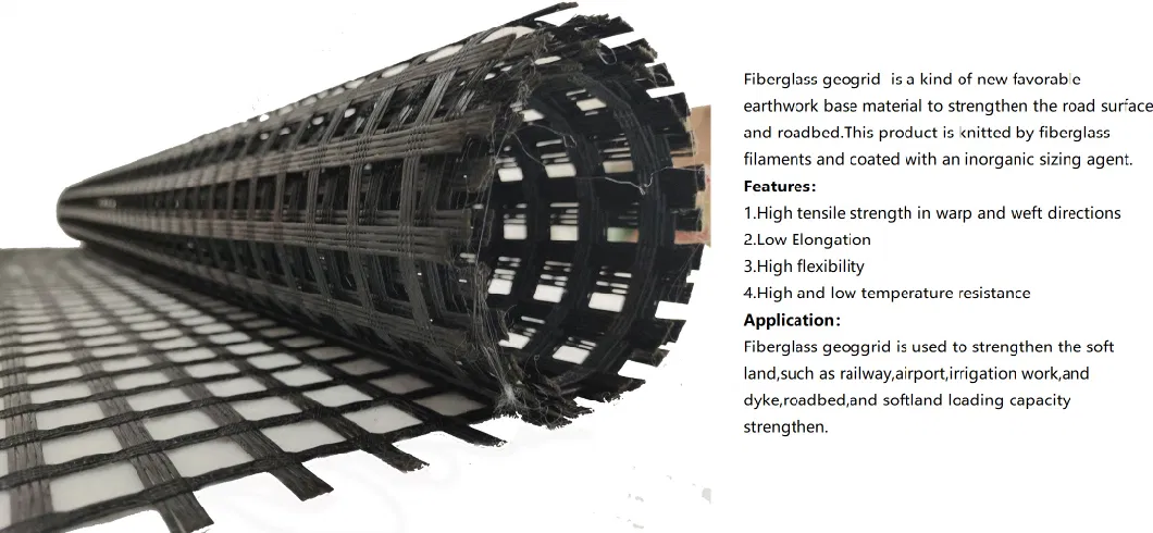 Shop Online Fiberglass Geogrid 3030 Basalt Fiber Geogrid for Road