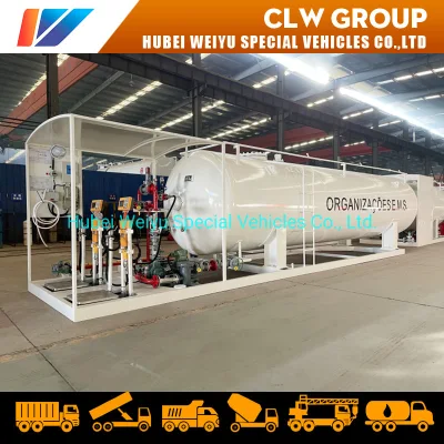 ASME 20cbm 20000 Liters 10 Tons 10mt LPG Skid Mounted Station LPG Gas Refilling Plant for Gas Cylinder Filling