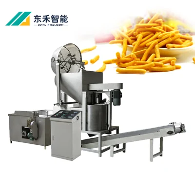 High Quality Peanut Automatic Fired Batch Fryer Machine Snack Pellet Chips Deep Gas Batch Fryer Equipment for Sale