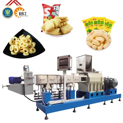  Slanty Snack Twin Screw Extruder Prices Puffed Corn Chips Snacks Food Making Machinery Processing Line