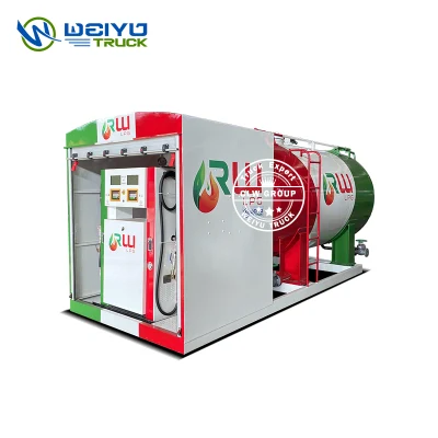  Philippines 10000liters LPG Skid Station Gas Tank Plant 5tons Liquid Gas Mounted Station with 220V Motor&Pump Dispenser